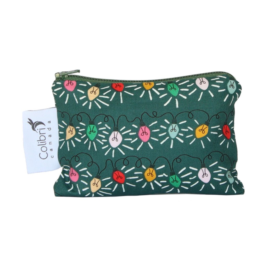 1138 - Festive Lights Reusable Snack Bag - Small