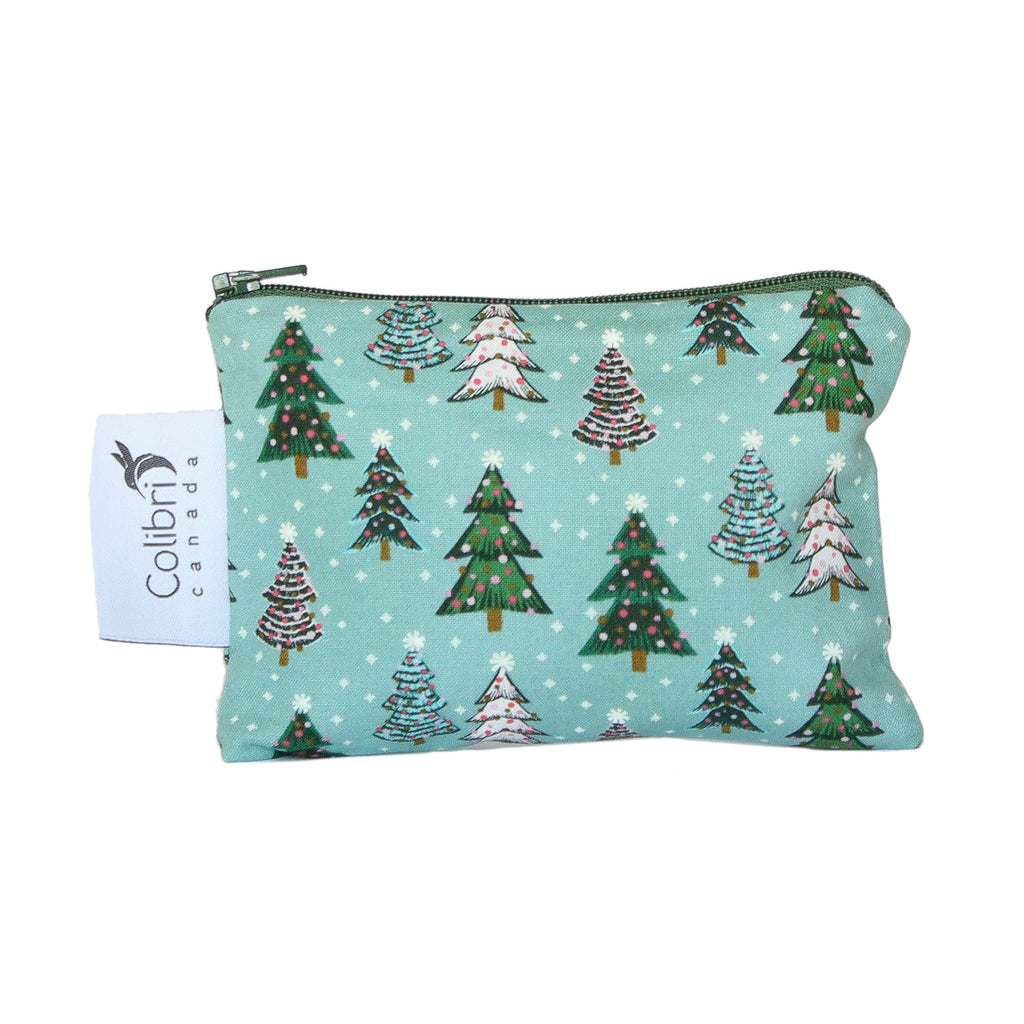 1139 - Festive Fir Reusable Snack Bag - Small