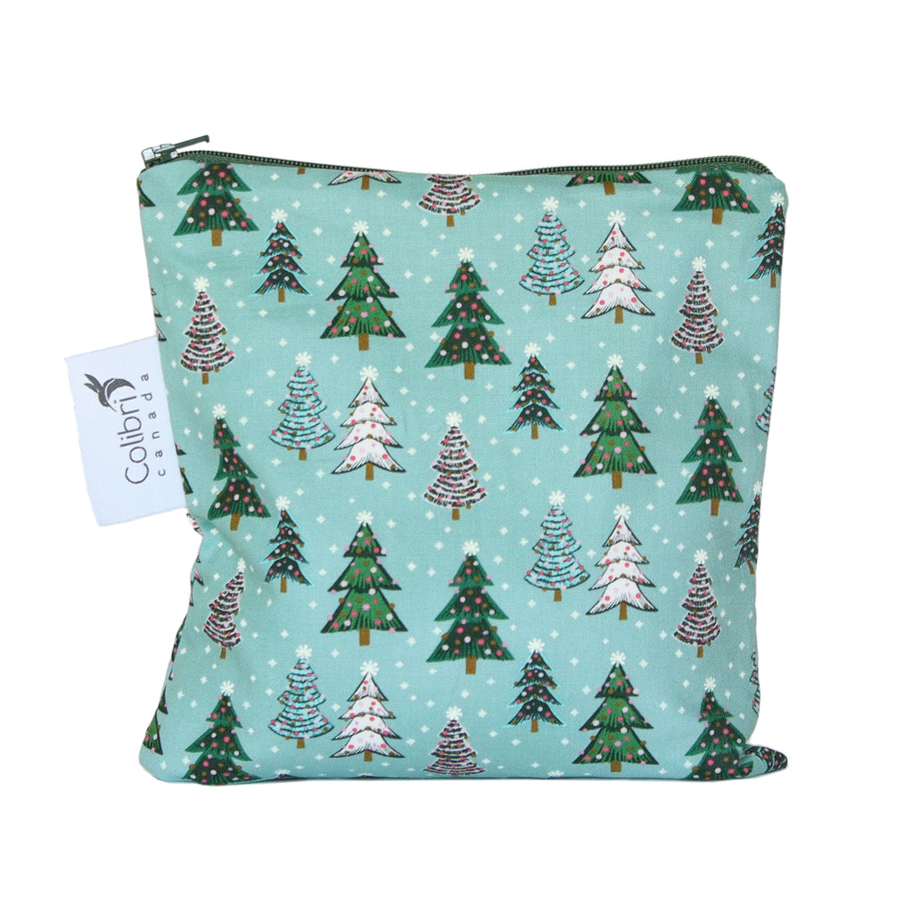 2139 - Festive Fir Reusable Snack Bag - Large