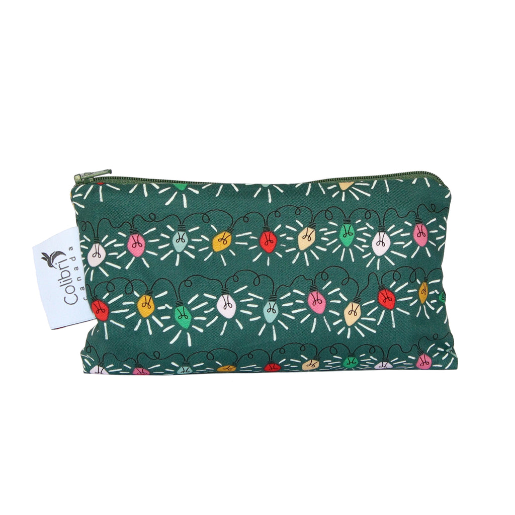 8138 - Festive Lights Reusable Snack Bag - Medium