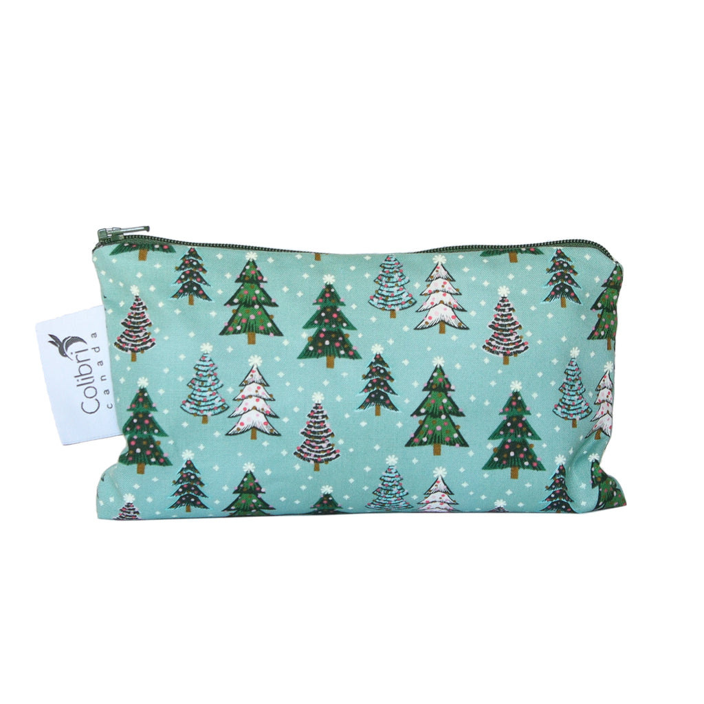 8139 - Festive Fir Reusable Snack Bag - Medium