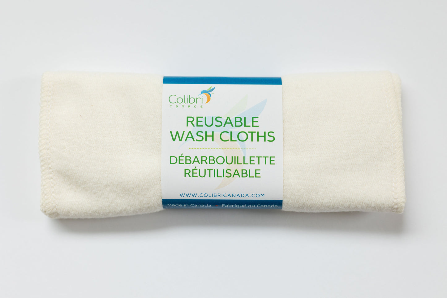 Bamboo/Organic Cotton Fleece Washcloths - 12 packs of 5