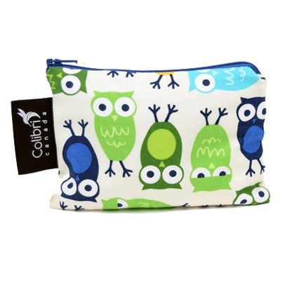 1008 - Owls Reusable Snack Bag - Small