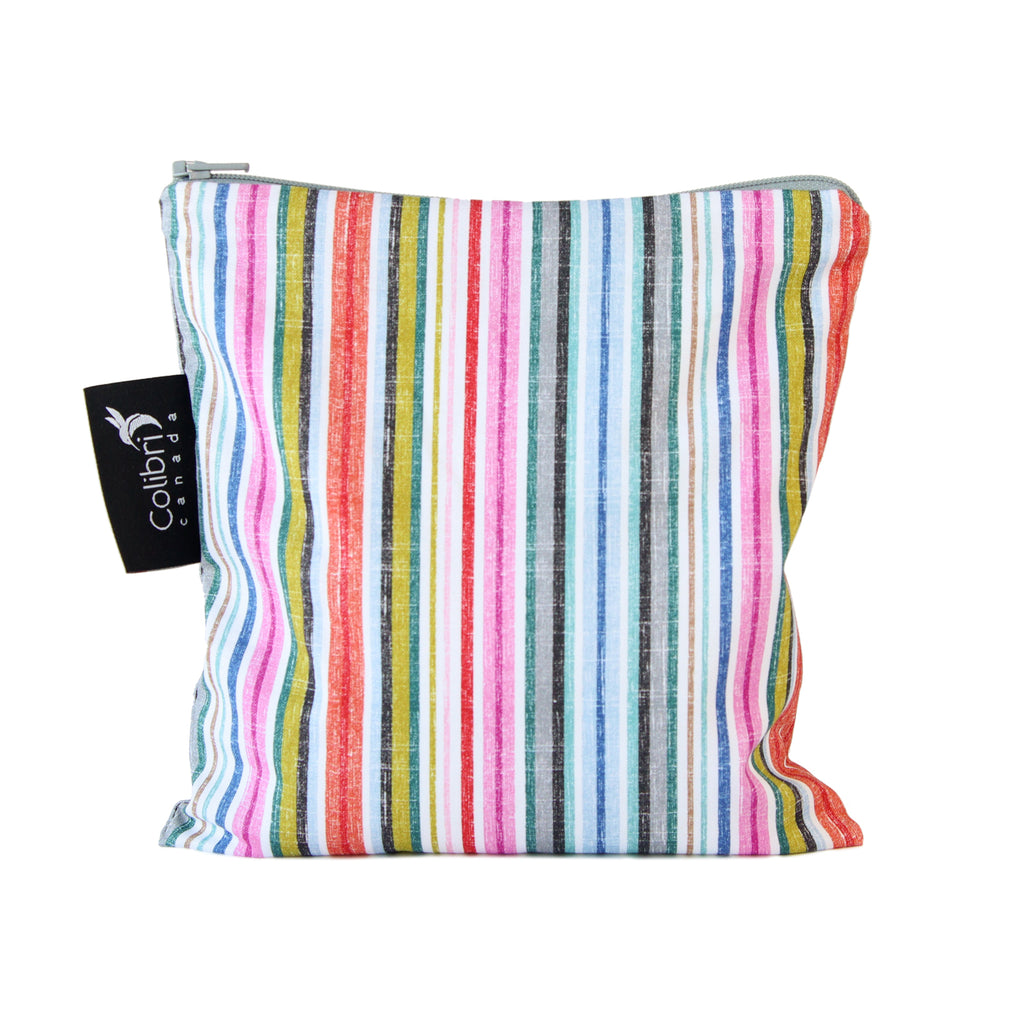 2137 - Summer Stripes Reusable Snack Bag - Large