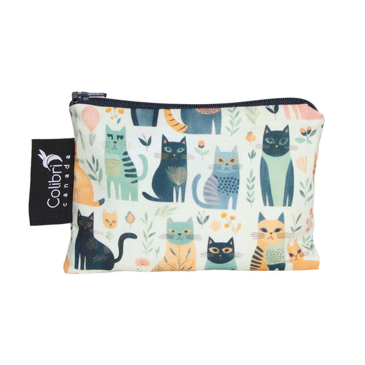 1157 - Cats Reusable Snack Bag - Small