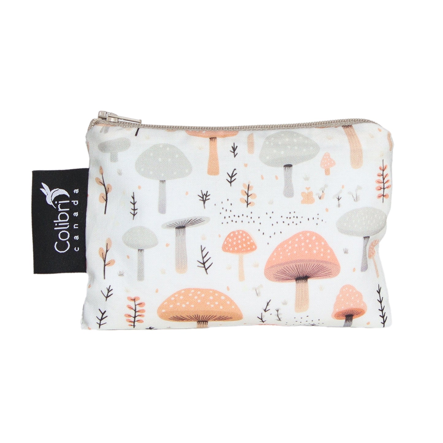 1162 - Mushrooms Reusable Snack Bag - Small