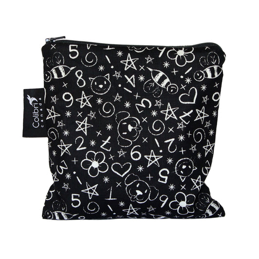 2141 - Chalkboard Reusable Snack Bag - Large