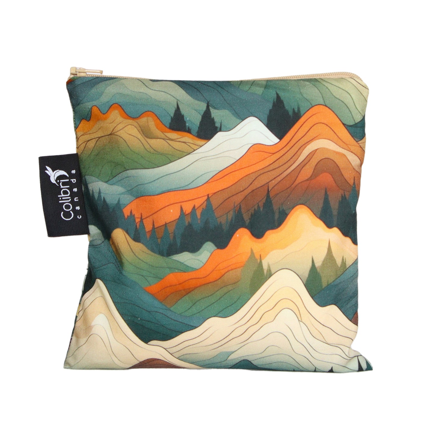 2158 - Mountains Reusable Snack Bag - Large