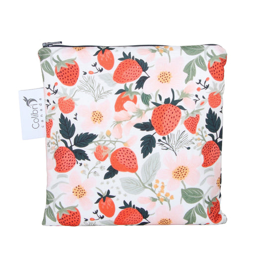 2183 - Strawberry Patch Reusable Snack Bag - Large