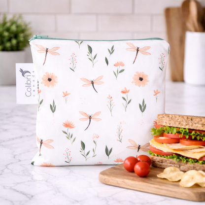 2186 - Dragonfly Reusable Snack Bag - Large