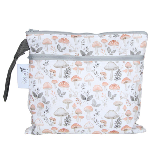 6s184 - Wild Mushrooms Small Double Duty Wet Bag