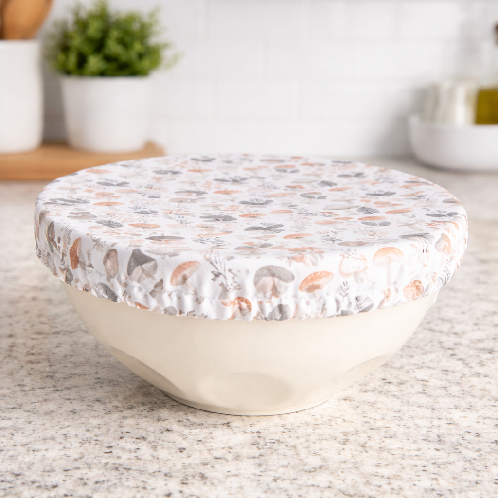 Extra Large Bowl Cover - Wild Mushrooms