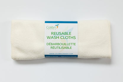 Bamboo/Organic Cotton Fleece Washcloths - 12 packs of 5