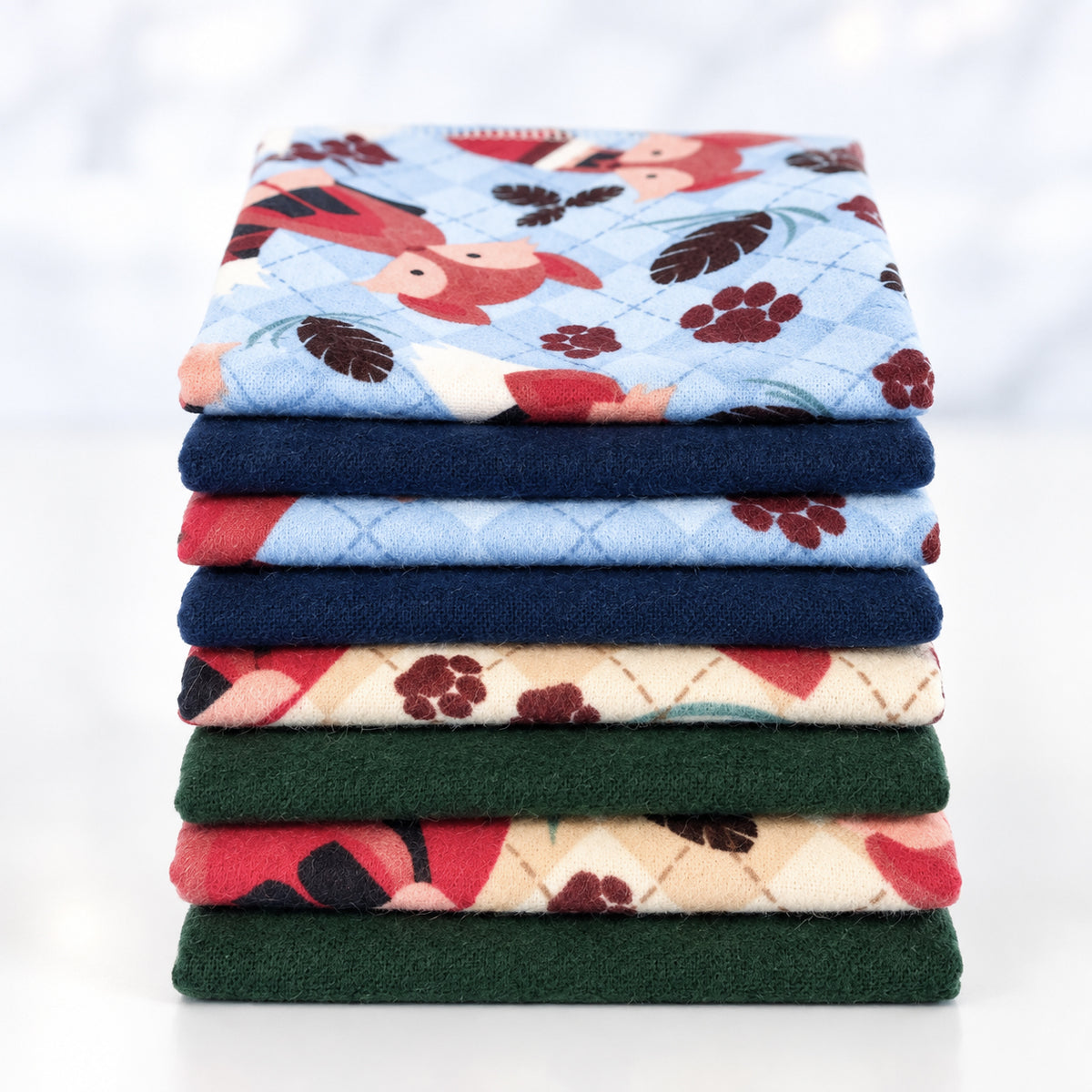 Reusable Paper Towels – Foxy – 8 Pack