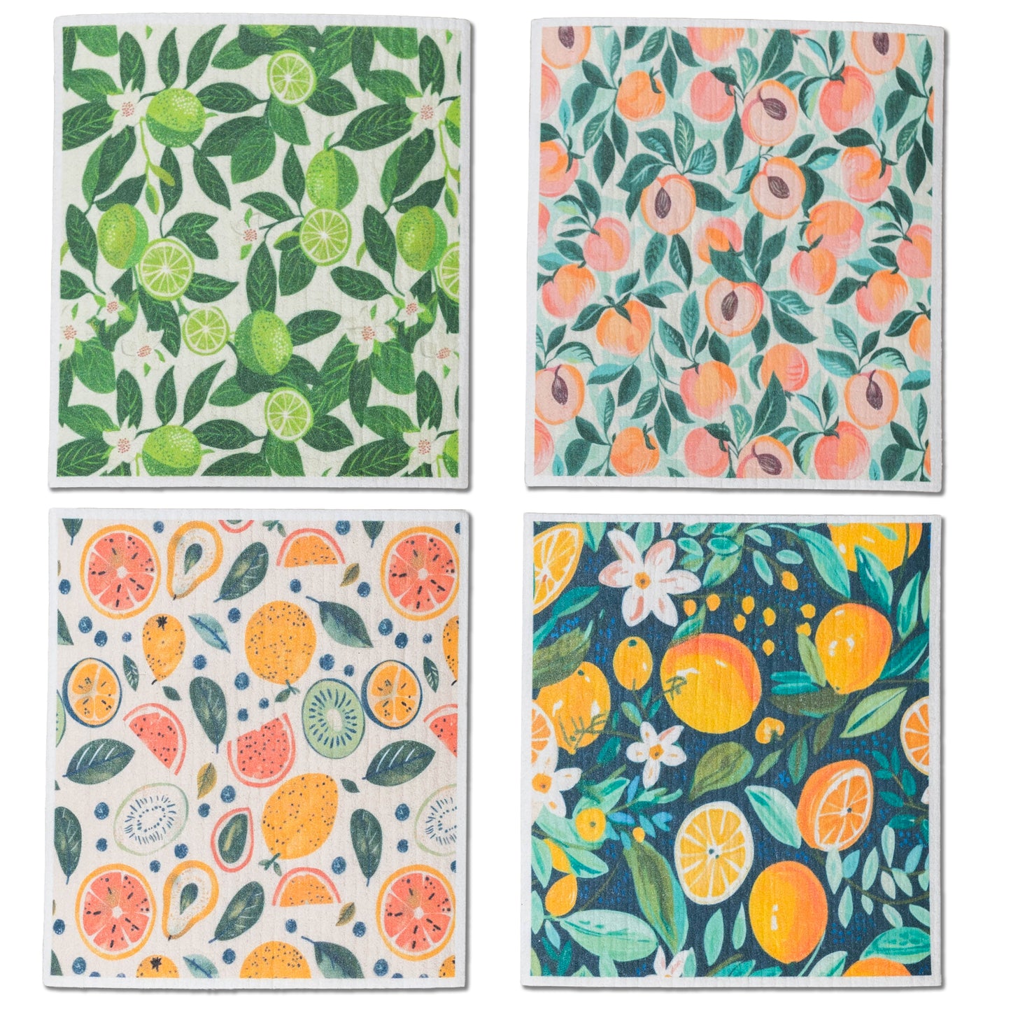 4 Pk Sponge Cloths - In the Orchard