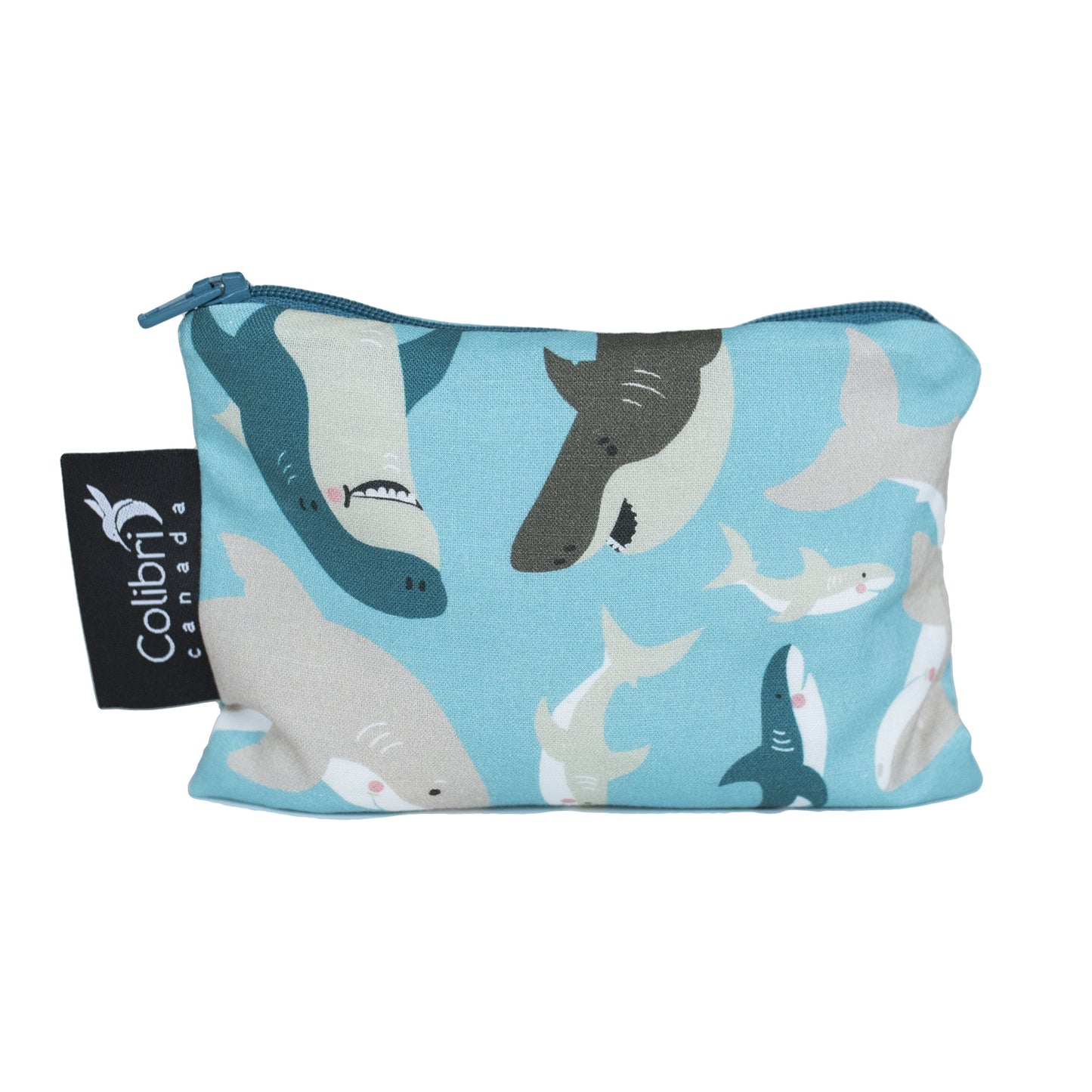 1098 - Sharks Reusable Snack Bag - Small