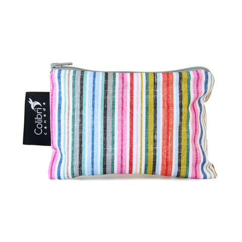 1137 - Summer Stripes Reusable Snack Bag - Small