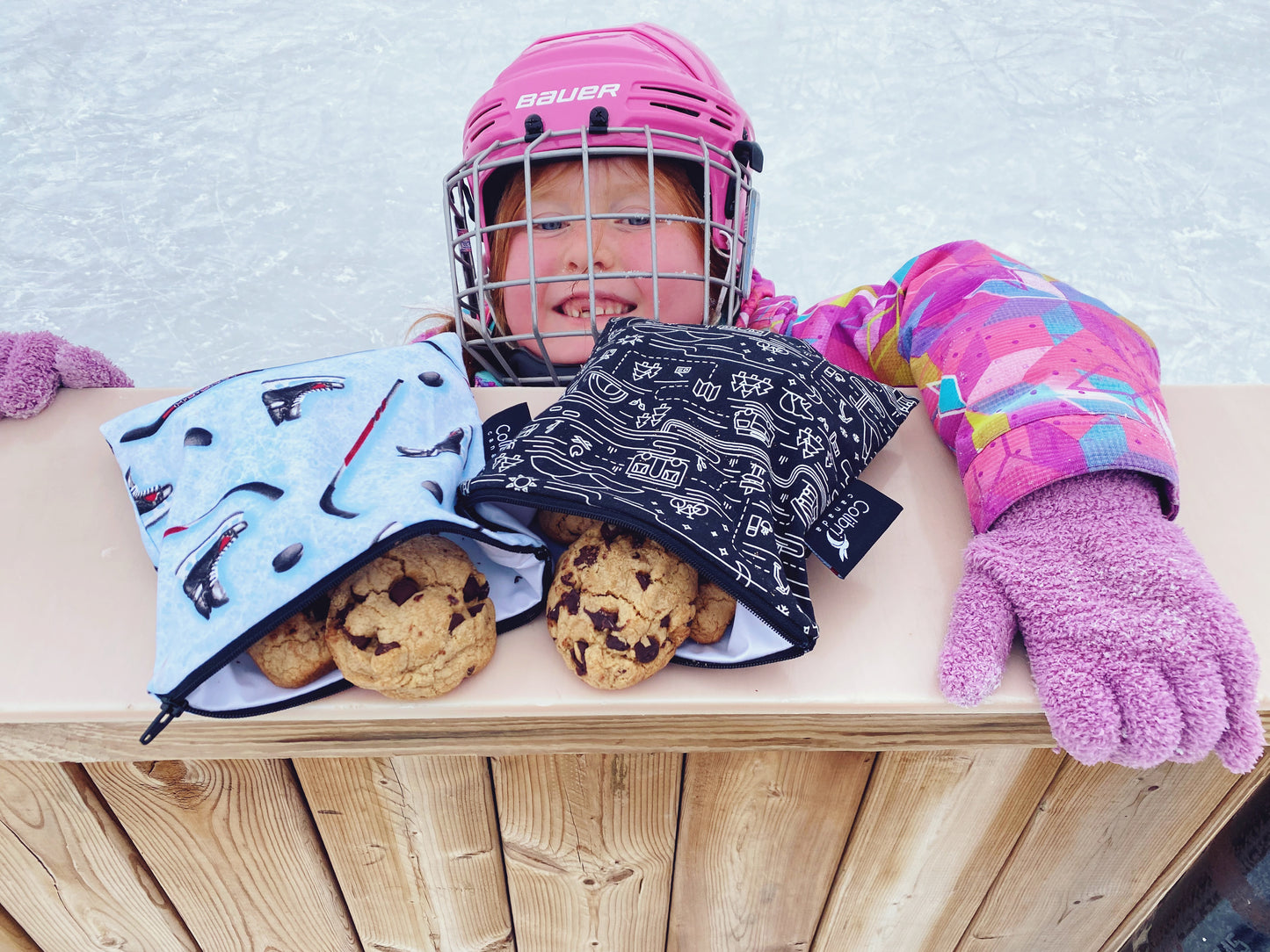 2032 - Hockey Reusable Snack Bag - Large