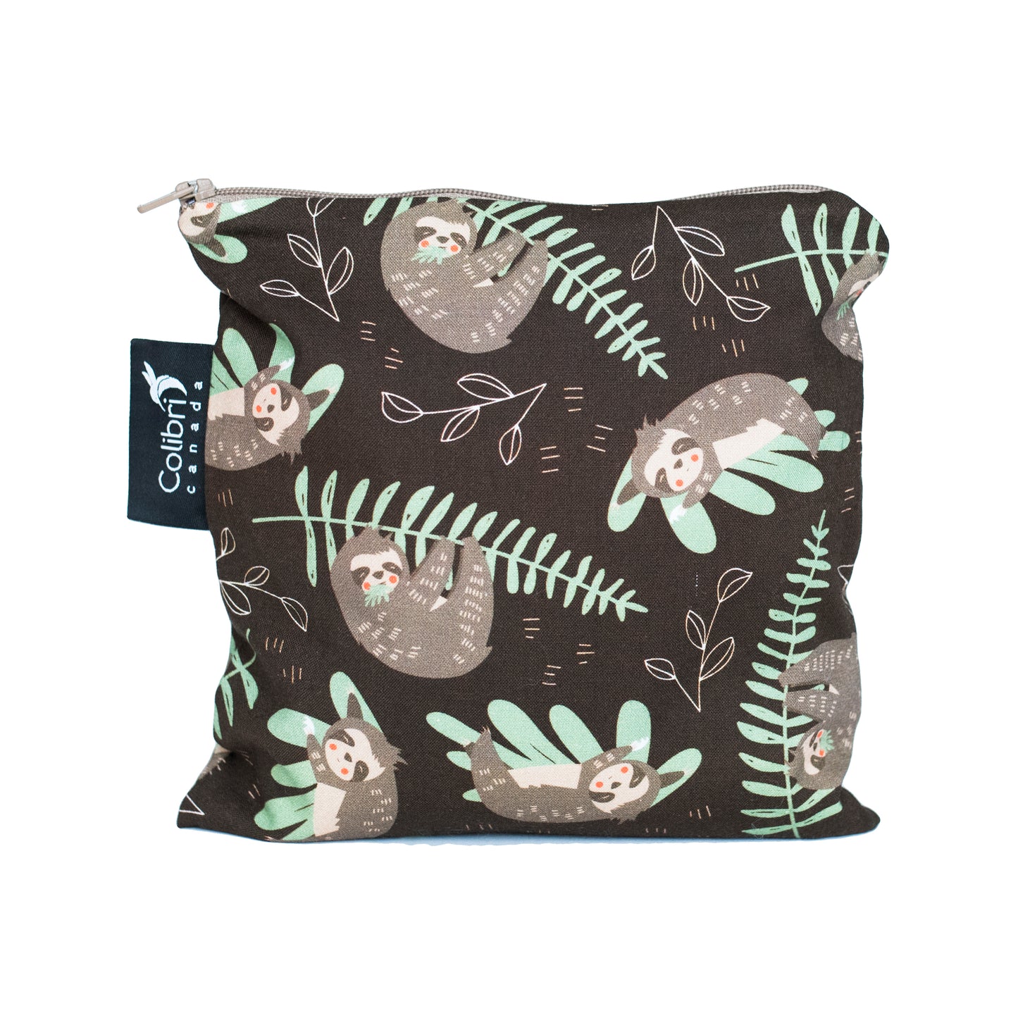 2100 - Sloths Reusable Snack Bag - Large