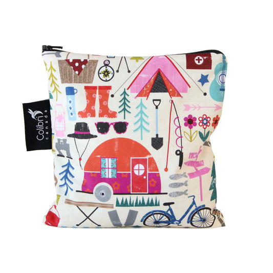 2136 - Happy Camper Reusable Snack Bag - Large
