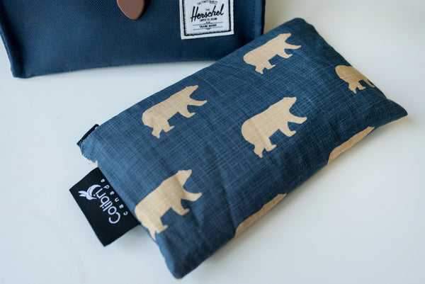 8117 - Bears  Reusable Snack Bag - Medium