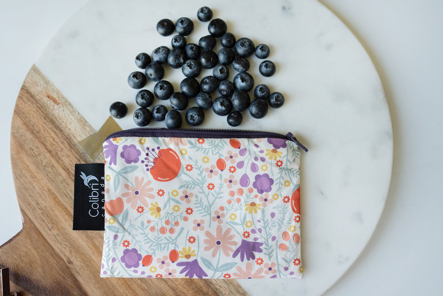 1118 - Wild Flowers Reusable Snack Bag - Small