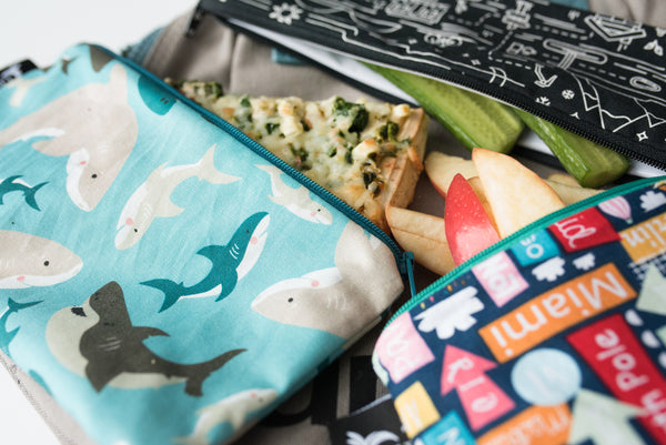 8098 - Sharks Reusable Snack Bag - Medium