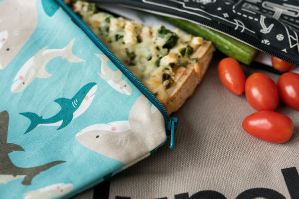 8098 - Sharks Reusable Snack Bag - Medium