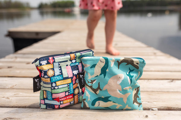 2098 - Sharks Reusable Snack Bag - Large