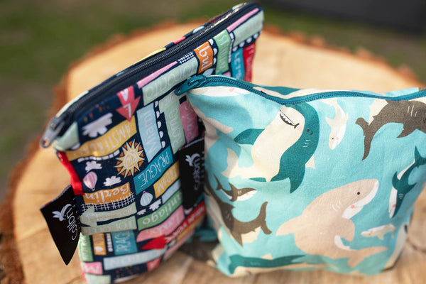 2098 - Sharks Reusable Snack Bag - Large