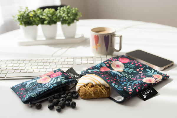 1114 - Roses Reusable Snack Bag - Small